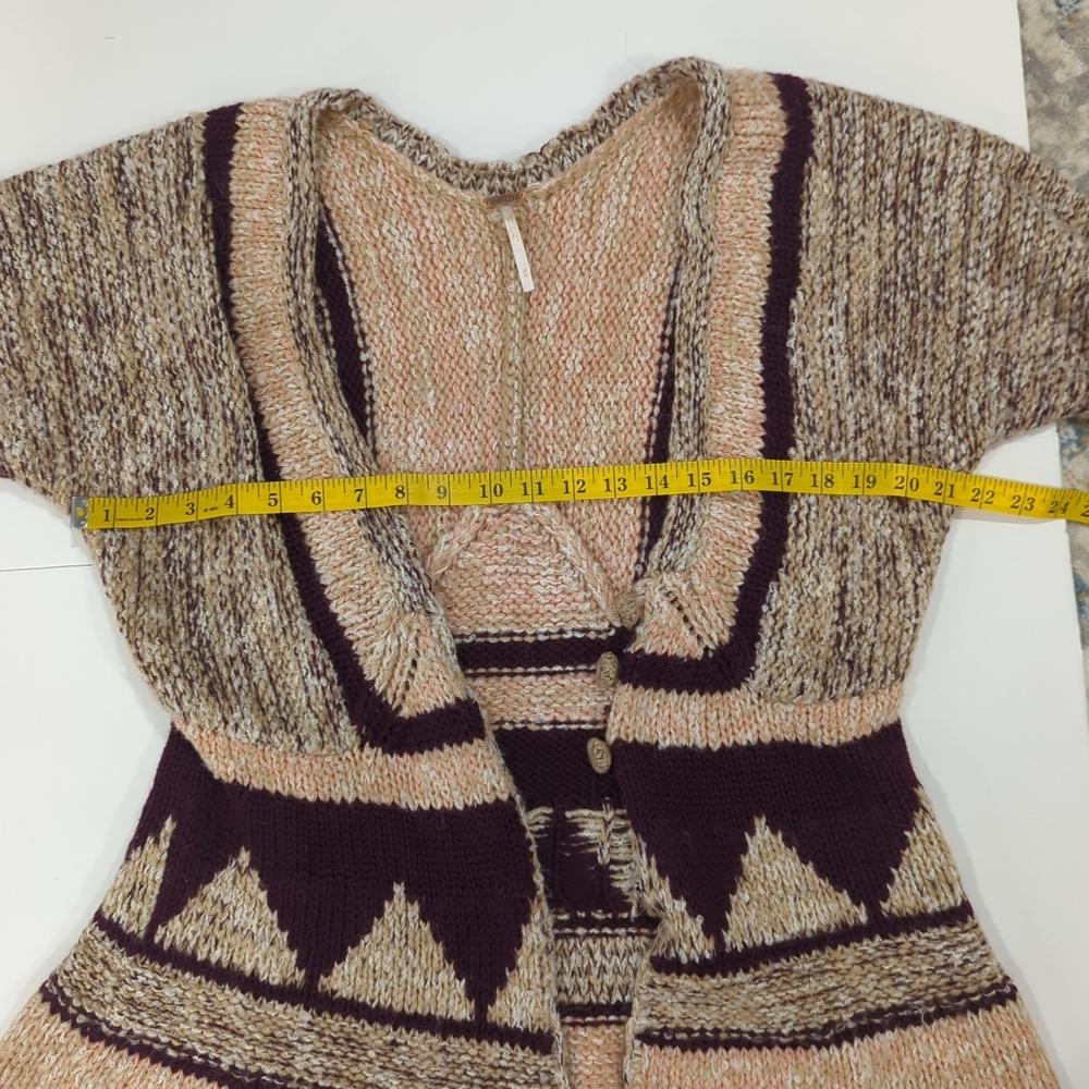 Free People Open Cardigan Sweater - Women's Size Medium Bell Sleeve - Picture 12 of 14